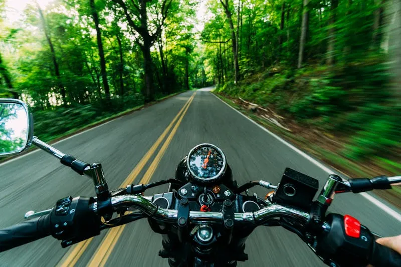 Motorcycle on road